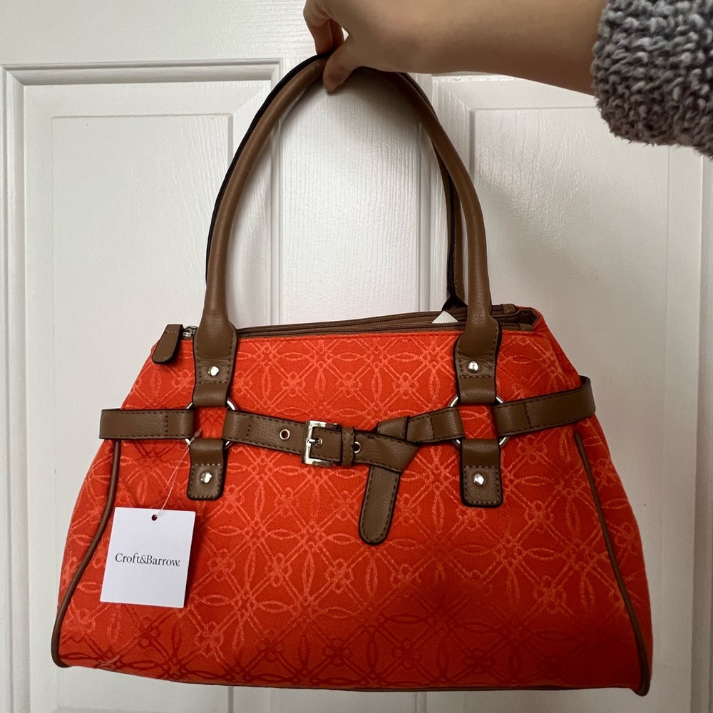 Croft & Barrow Orange Paisley Tote